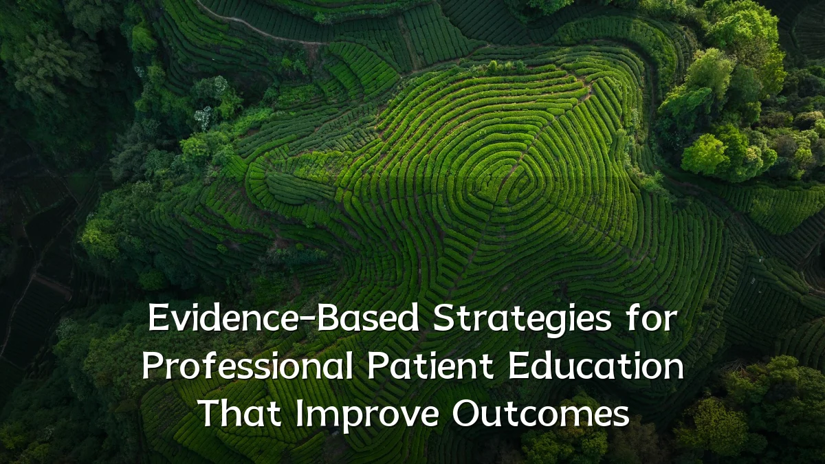 Evidence-Based Strategies for Professional Patient Education That Improve Outcomes