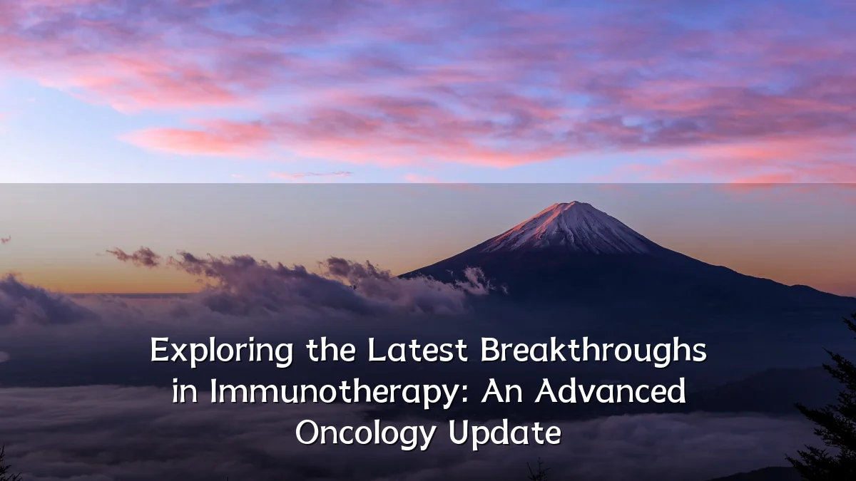 Exploring the Latest Breakthroughs in Immunotherapy: An Advanced Oncology Update