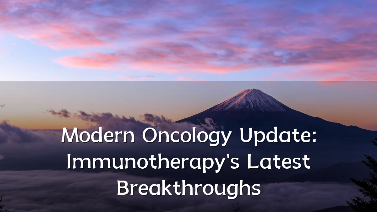 Modern Oncology Update: Immunotherapy's Latest Breakthroughs