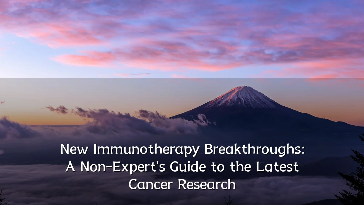 New Immunotherapy Breakthroughs: A Non-Expert's Guide to the Latest Cancer Research