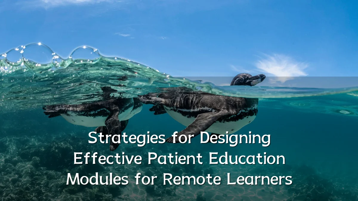Strategies for Designing Effective Patient Education Modules for Remote Learners